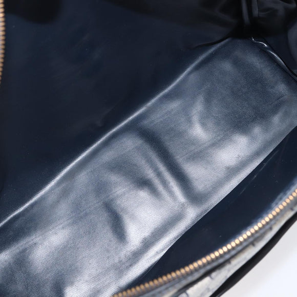 GUCCI GG Supreme Sherry Line Shoulder Bag PVC Navy Gold Auth 201446