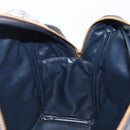 GUCCI GG Supreme Sherry Line Shoulder Bag PVC Navy Gold Auth 201446-18