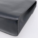 Christian Dior Hand Bag Leather Navy Gold Auth 201451-16