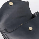 Christian Dior Hand Bag Leather Navy Gold Auth 201451-19