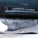 Christian Dior Hand Bag Leather Navy Gold Auth 201451-11