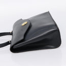 Christian Dior Hand Bag Leather Navy Gold Auth 201451-3