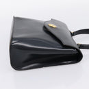 Christian Dior Hand Bag Leather Navy Gold Auth 201451-4