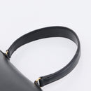 Christian Dior Hand Bag Leather Navy Gold Auth 201451-14