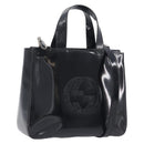 GUCCI Hand Bag Patent Leather 2way Black Silver 000 1013 0504 Auth 201452-1