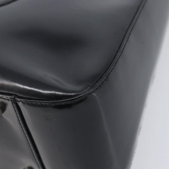 GUCCI Hand Bag Patent Leather 2way Black Silver 000 1013 0504 Auth 201452