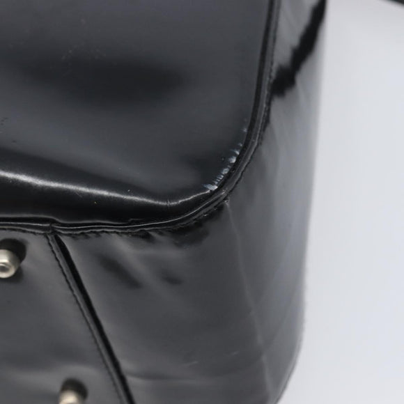 GUCCI Hand Bag Patent Leather 2way Black Silver 000 1013 0504 Auth 201452