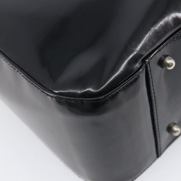 GUCCI Hand Bag Patent Leather 2way Black Silver 000 1013 0504 Auth 201452
