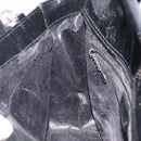 GUCCI Hand Bag Patent Leather 2way Black Silver 000 1013 0504 Auth 201452-22