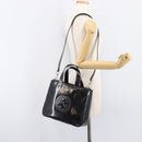 GUCCI Hand Bag Patent Leather 2way Black Silver 000 1013 0504 Auth 201452-25