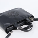 GUCCI Hand Bag Patent Leather 2way Black Silver 000 1013 0504 Auth 201452-6