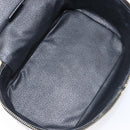 CELINE Macadam Canvas Vanity Hand Bag PVC Leather Black Gold Auth 201453A-11