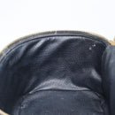 CELINE Macadam Canvas Vanity Hand Bag PVC Leather Black Gold Auth 201453A-24