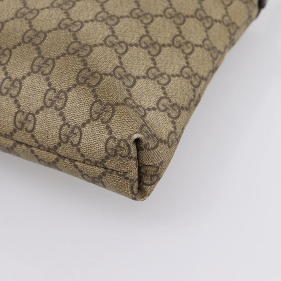 GUCCI GG Supreme Web Sherry Line Bag Outlet Beige Gold 388926 Auth 201457