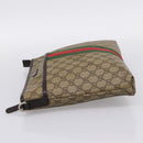 GUCCI GG Supreme Web Sherry Line Bag Outlet Beige Gold 388926 Auth 201457-3