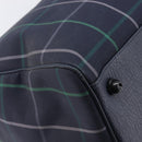 Burberrys Nova Check Boston Bag Canvas Navy Gold Auth 201462A-16