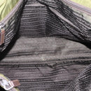 PRADA Tote Bag Nylon Khaki Silver Auth 201463-11