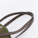 PRADA Tote Bag Nylon Khaki Silver Auth 201463-8