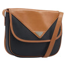 SAINT LAURENT Shoulder Bag PVC Canvas Black Gold Auth 201465-1