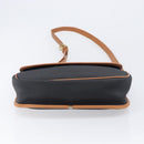 SAINT LAURENT Shoulder Bag PVC Canvas Black Gold Auth 201465-5