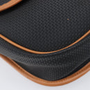 SAINT LAURENT Shoulder Bag PVC Canvas Black Gold Auth 201465-16