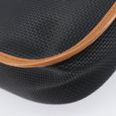 SAINT LAURENT Shoulder Bag PVC Canvas Black Gold Auth 201465-18