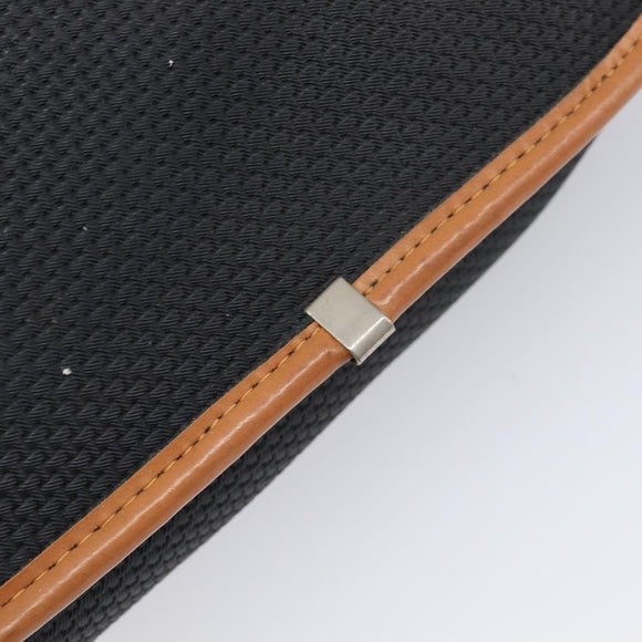 SAINT LAURENT Shoulder Bag PVC Canvas Black Gold Auth 201465