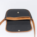 SAINT LAURENT Shoulder Bag PVC Canvas Black Gold Auth 201465-23
