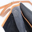 SAINT LAURENT Shoulder Bag PVC Canvas Black Gold Auth 201465-25