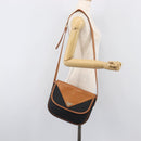 SAINT LAURENT Shoulder Bag PVC Canvas Black Gold Auth 201465-28