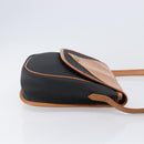 SAINT LAURENT Shoulder Bag PVC Canvas Black Gold Auth 201465-3