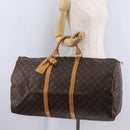 LOUIS VUITTON Monogram Keepall 60 Boston Bag M41422 LV Auth 201471V-31