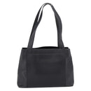 CHANEL Tote Bag Caviar Skin Black Silver CC Auth 201476-2