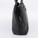 CHANEL Tote Bag Caviar Skin Black Silver CC Auth 201476-3