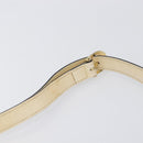SAINT LAURENT Shoulder Bag Leather Beige Gold Auth 201477-10