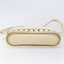 SAINT LAURENT Shoulder Bag Leather Beige Gold Auth 201477-13