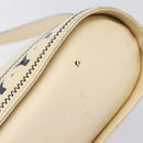 SAINT LAURENT Shoulder Bag Leather Beige Gold Auth 201477-18