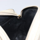 SAINT LAURENT Shoulder Bag Leather Beige Gold Auth 201477-23
