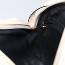 SAINT LAURENT Shoulder Bag Leather Beige Gold Auth 201477-24