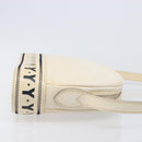 SAINT LAURENT Shoulder Bag Leather Beige Gold Auth 201477-4