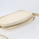SAINT LAURENT Shoulder Bag Leather Beige Gold Auth 201477-6