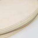 SAINT LAURENT Shoulder Bag Leather Beige Gold Auth 201477-7