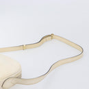 SAINT LAURENT Shoulder Bag Leather Beige Gold Auth 201477-9