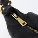 PRADA Shoulder Bag Nylon Black Gold Auth 201478V-16