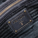 PRADA Shoulder Bag Nylon Black Gold Auth 201478V-17