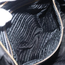 PRADA Shoulder Bag Nylon Black Gold Auth 201478V-22