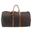LOUIS VUITTON Monogram Keepall 55 Boston Bag M41424 LV Auth 201479-2