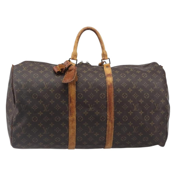 LOUIS VUITTON Monogram Keepall 55 Boston Bag M41424 LV Auth 201479