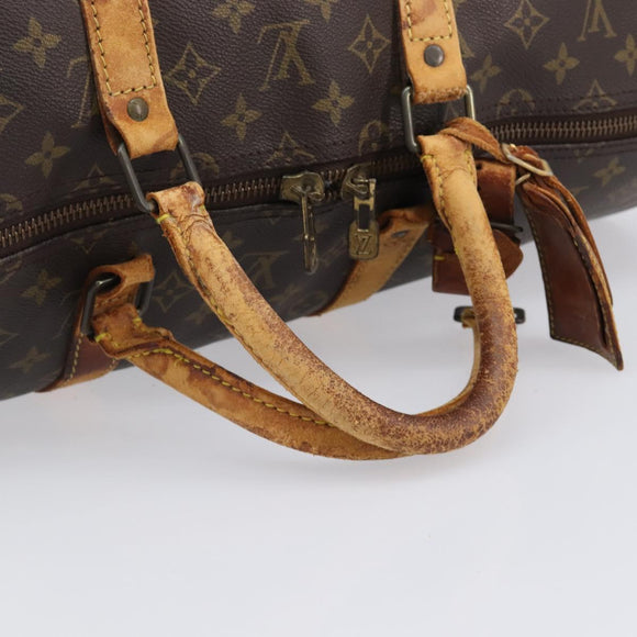 LOUIS VUITTON Monogram Keepall 55 Boston Bag M41424 LV Auth 201479