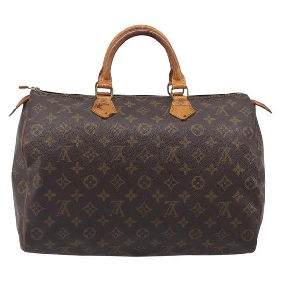 LOUIS VUITTON Monogram Speedy 35 Hand Bag M41524 LV Auth 201481